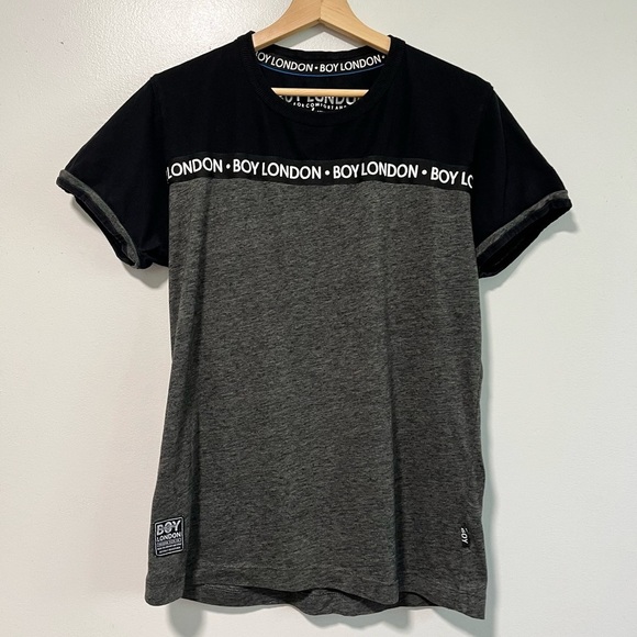 Boy London Gray & Black Logo Graphic T-Shirt - Pit to Pit 21.5” - Picture 2 of 12